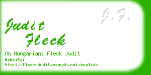 judit fleck business card